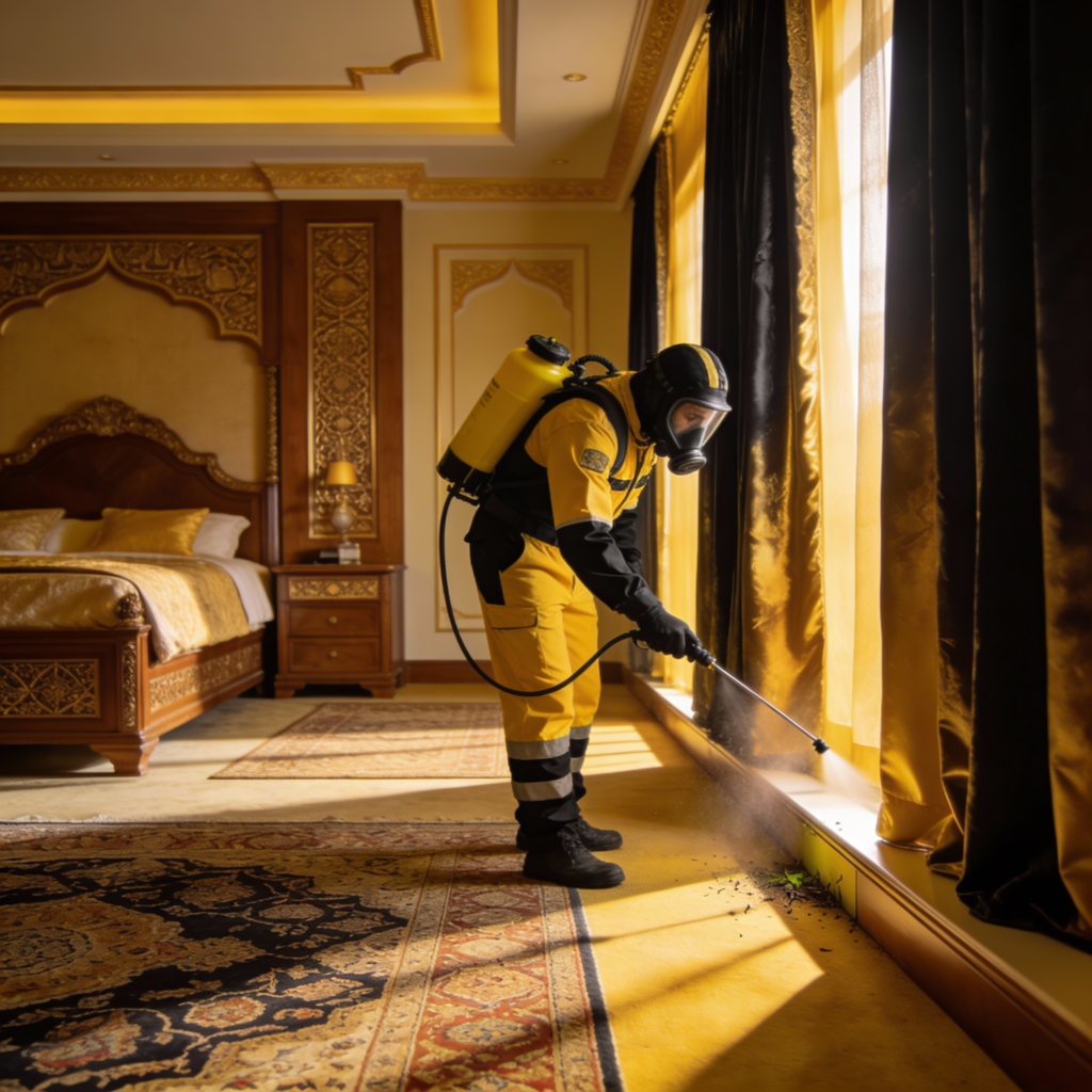 مكافحة الحشرات ابوظبي باستخدام مواد آمنة ومعتمدة للقضاء على الصراصير والنمل